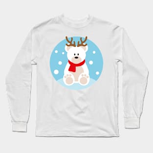 Cute Christmas Teddy Bear Long Sleeve T-Shirt